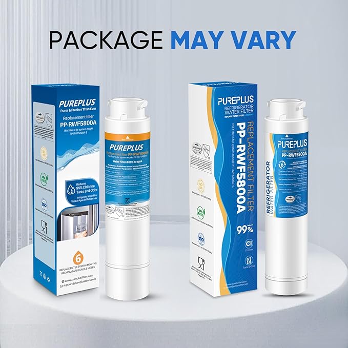 PUREPLUS Refrigerator Water Filter, Compatible with Frigidaire EPTWFU01, EWF02, Pure Source Ultra II, 3Pack