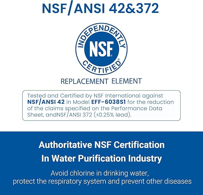 AQUA CREST EDR1RXD1 Replacement for W10295370A, Everydrop® Filter 1, EDR1RXD1B, P8RFWB2L, P4RFWB, Kenmore® 46-9081, 46-9930, Refrigerator Water Filter, 1 Filter