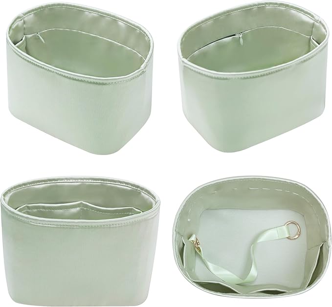 Silky Bag Insert Fit for Hermes Picotin 18/22, Silky Purse Organizer, Lightweight and Silk Touch (Fits PC18, Gris Neve)