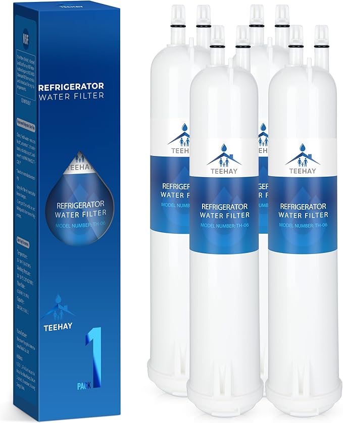 TEEHAY EDR3RXD1 Water Filter 3 Replacement, Compatible with Everydrop Filter 3, P1RFWB2, Whirlpool ED2JHGXRB00, ED2JHGXRQ01, GC3PHEXNB01, GC3PHEXNB00, GC3CHAXNT00, GC3CHAXNS00, GC3CHAXNB00, 4 Pack