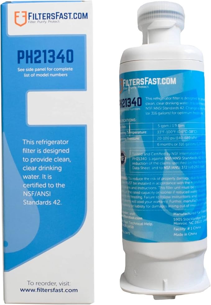 Filters Fast PH21340 Compatible Replacement for Samsung HAF-QIN/EXP, DA297-17376B Refrigerator Water Filter Cartridge Carbon Filter for Fridge Water Dispenser