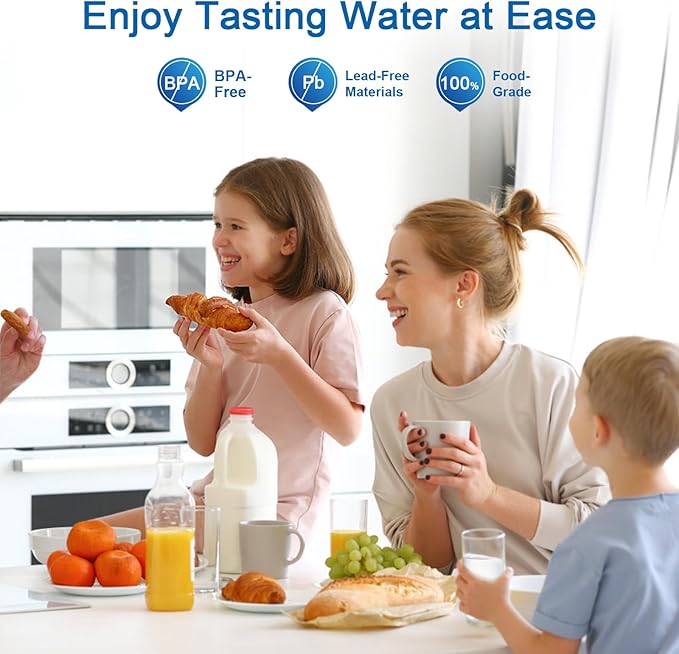 Water Filter Replacement for Brita Water Pitchers and Dispensers, Classic 35557, Ob03, Mavea 107007 and More, Reduce Chlorine and Bad Taste, Lasts Two Months or 40 Gallons, Includes 3 Filters