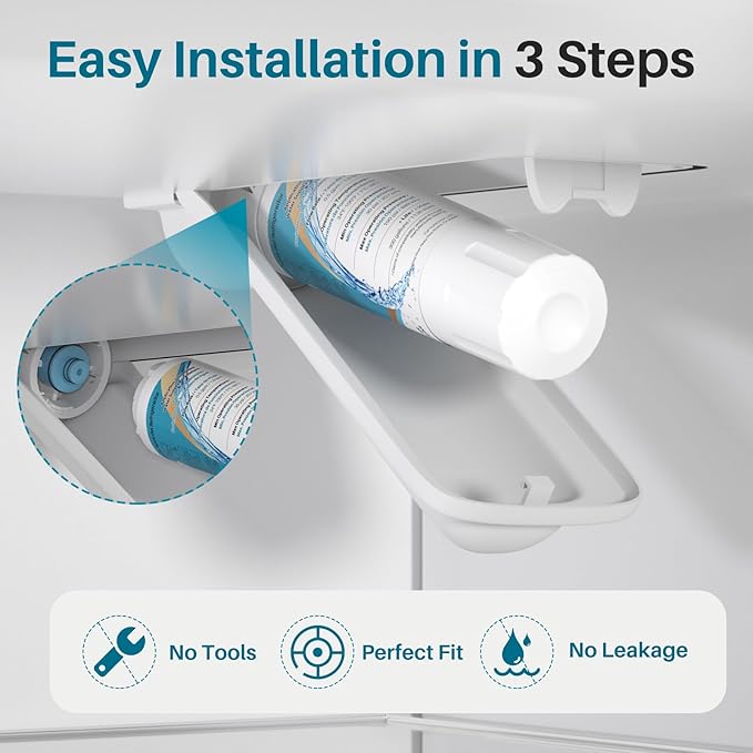 ICEPURE Alkaline UKF8001 Refrigerator Water Filter Replacement for Whirlpool EDR4RXD1, EveryDrop Filter 4, Maytag UKF8001, 4396395, UKF8001P, UKF8001AXX, RFC0900A, UKF8001AXX-200, Enhances PH, 3 Pack