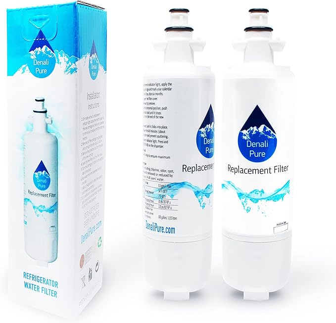 2-Pack Replacement for LG ADQ36006101-S Refrigerator Water Filter - Compatible with LG ADQ36006101-S Fridge Water Filter Cartridge