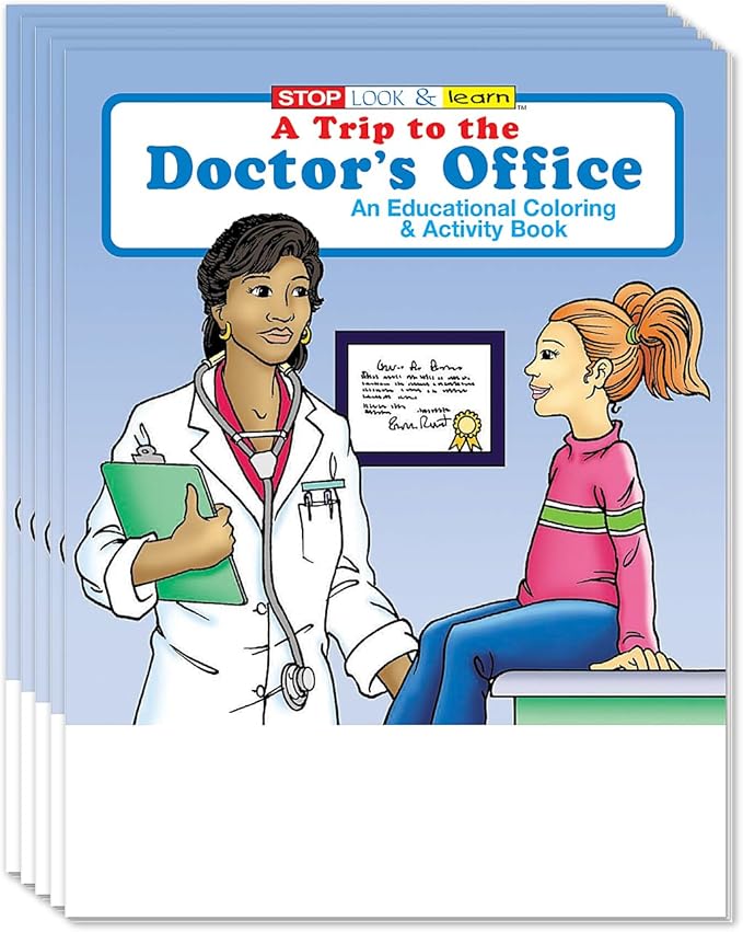ZOCO – A Trip to the Doctor's Office – Coloring Books (25 Bulk Pack, Without Crayons) – Games, Puzzles, Activities – Health Handout for Kids