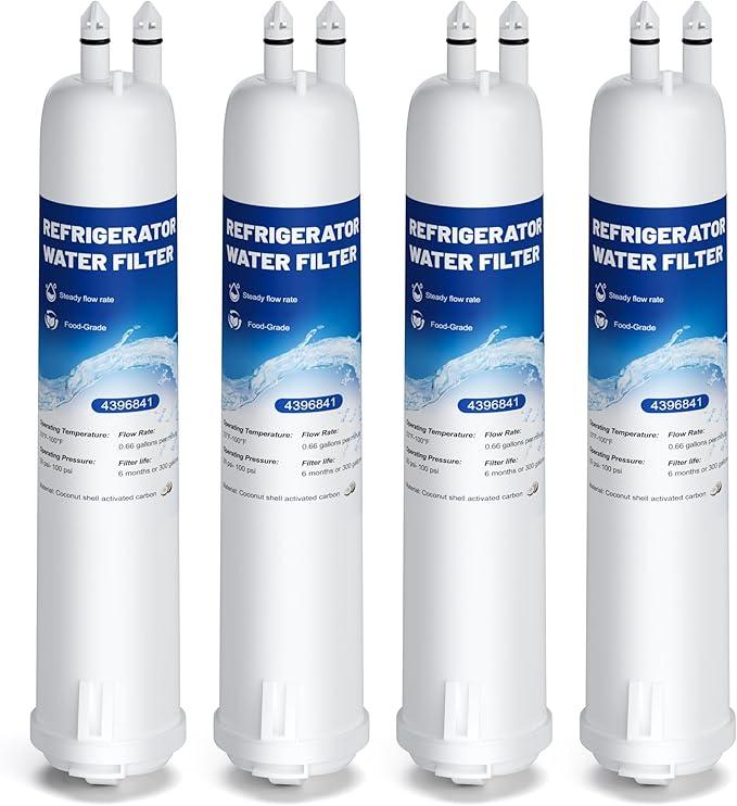 4396841 Water Filter Compatible with EDR3RXD1,Filter 3,WHR3RXD1,KAD3RXD1,4396841,Kenmore 46-9083 water filter,Park of 4,By YPMQY