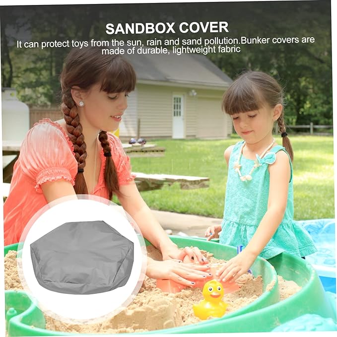 BESPORTBLE 6-Sided Boys and Girls Sandbox Cover Oxford Cloth Weatherproof Non-Fading Easy Drawstring Closure