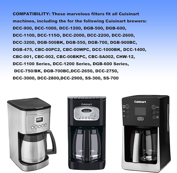 Replacement Charcoal Water Filters for Cuisinart Coffee Machines 6 Pack by Molgoc.