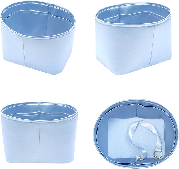 Silky Bag Insert Fit for Hermes Picotin 18/22, Silky Purse Organizer, Lightweight and Silk Touch (Fits PC22, Celeste)