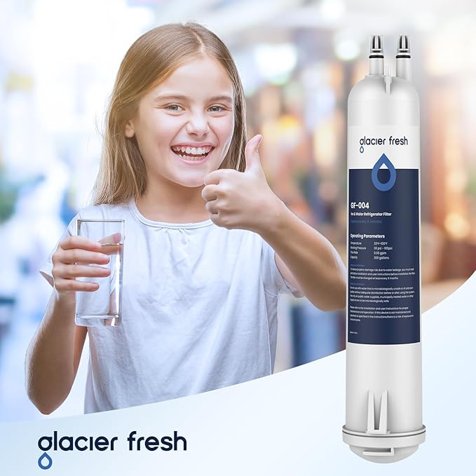 GLACIER FRESH EDR3RXD1 Refrigerator Water Filter, Compatible with 4396841, KAD3RXD1, WHR3RXD1, 4396841, 4396710, Filter 3, 46-9083,46-9030, 9030, 9083 Refrigerator Water Filter, 3+3 Pack