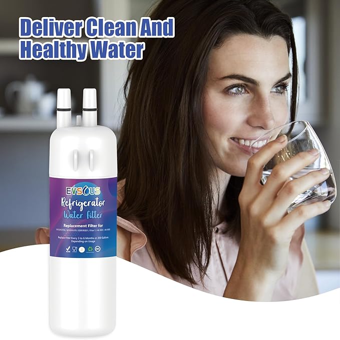 W10295370A Water Filter Replacement, Compatible with EDR1RXD1, EDR1RXD1B, W10295370, WHR1RXD1, KAD1RXD1, P4RFKB2, P8RFWB2L, 46-9930,46-9081 (2 Pack)