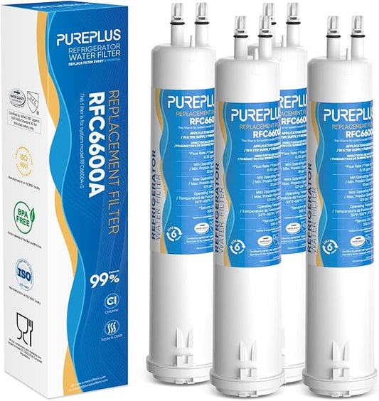 PUREPLUS Compatible with 4396841, Everydrop® Filter 3, EDR3RXD1, 4396710, 46-9083, 46-9030, 9030, 9083, Refrigerator Water Filter, 4Pack