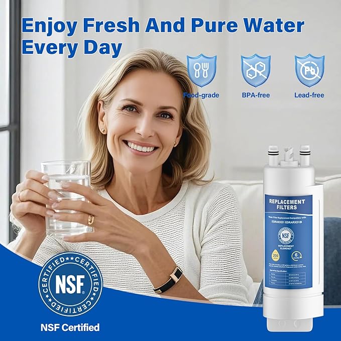 EDRARXD1 Water Filter Replacement Compatible with Whirlpool EDRARXD1, Filter A, EDRARXD1B, 3 Pack