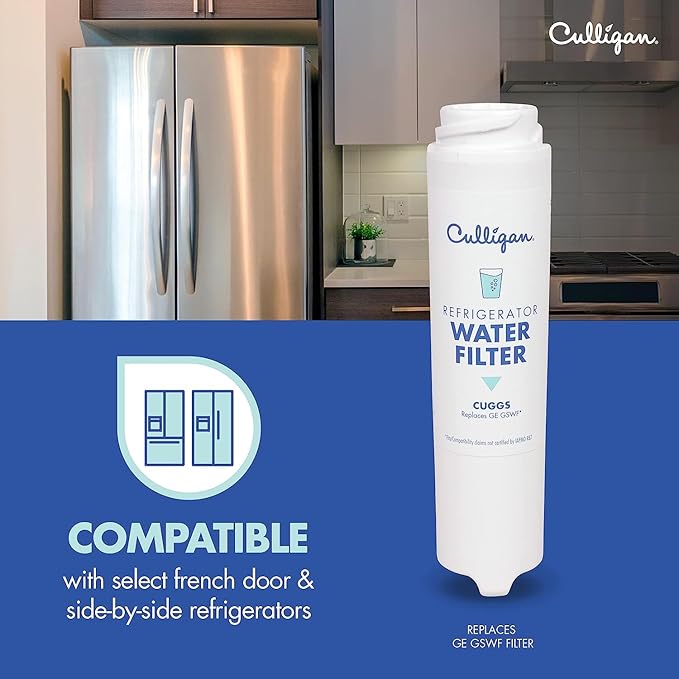 Culligan CUGMS Refrigerator Water Filter | Replacement for GE Water Filter (MSWF) | Replace Every 6 Months | Pack of 1
