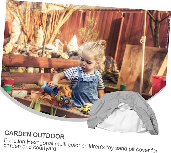 BESPORTBLE 6-Sided Boys and Girls Sandbox Cover Oxford Cloth Weatherproof Non-Fading Easy Drawstring Closure