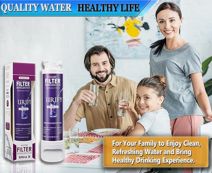 Refrigerator EPTWFU01 Water Filter Replacement compatible for Frigidaire EPTWFU01, EWF02, Pure Source Ultra II, Puresource Ultra 2，SCWFTCTO, 1012505454226, 4562222 Water Filter (4 Pack)