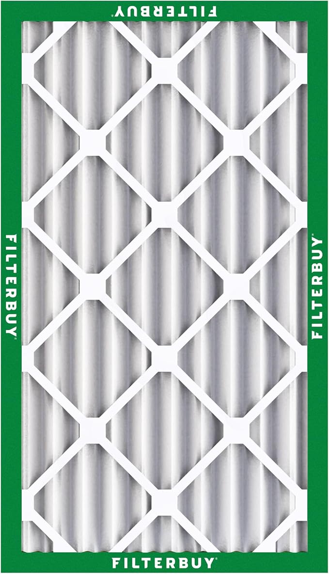 Filterbuy 20x30x4 Air Filter MERV 8 Essential Dust & Allergy Defense (3-Pack), Electrostatic Pleated HVAC AC Furnace Filters Replacement (Actual Size: 19.50 x 29.50 x 3.63)