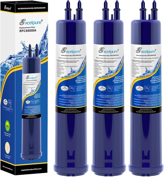 EXCELPURE Replacement for 4396841, EDR3RXD1, Everydrop® Filter 3, 4396710, Kenmore® 9083, 9030, 46-9083, 46-9030, Refrigerator Water Filter, 3 PACK