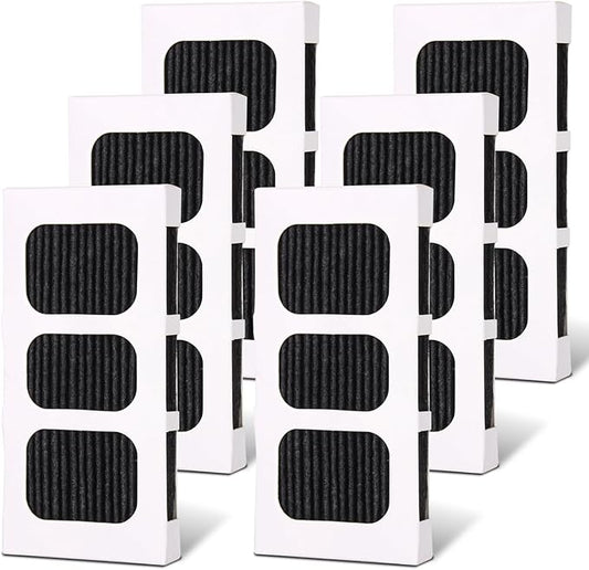 6-Pack Refrigerator Air Filter Replacement for Frigidaire PureAir Ultra 2 & Electrolux ELPAULTRA2 – Triple Layer Activated Carbon, Fast Odor & VOC Removal, Long Lasting, Easy Install