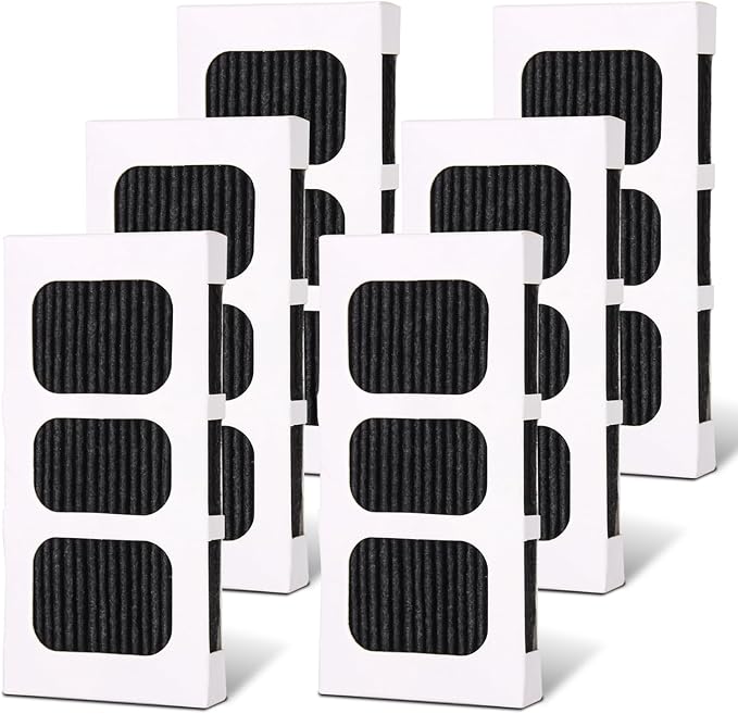 6 Pack Refrigerator Air Filter Replacement, Activated Carbon Strong Adsorption, Compatible with Frigidaire Paultra2, PureAir Ultra 2, Pure Air Ultra II and Electrolux Part Models