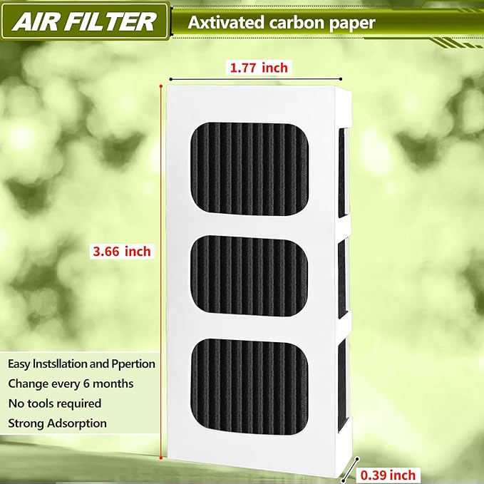 Paultra2 Refrigerator Air Filter for Frigidaire Pureair Ultra 2, Pure Air Ultra 2, Pureair Ultra ii, Electrolux 242047805, 5303918847, EAP12364179 (4 Pack)