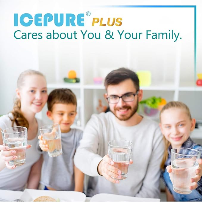 ICEPURE PLUS ADQ747935 NSF/ANSI 53 Certified Replacement for LG LT1000P MDJ64844601, Kenmore Elite 9980, LT1000PC ADQ74793501 LT1000 RWF4700A RWF4700AB Refrigerator Water and LT120F Air Filter, 1Combo