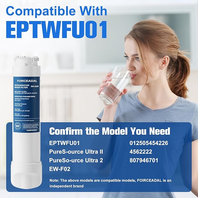 Water Filter Replacement Compatible with EPTWFU01 Frigidaire Рurе Sоurсе Ultra 2, EWF02, 012505454226 3 Pack