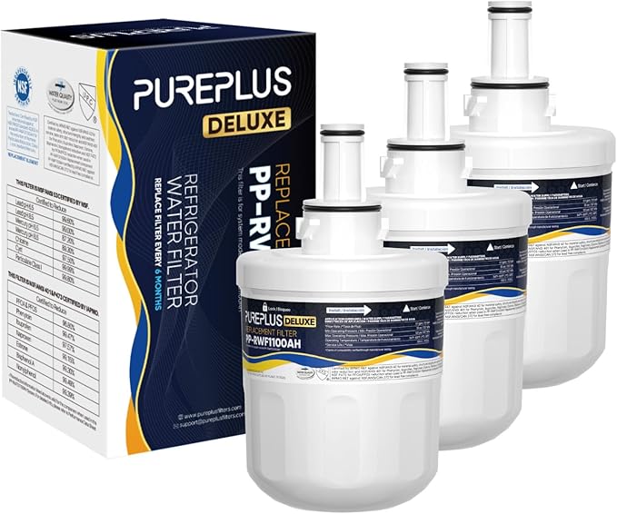 PUREPLUS DA29-00003G NSF/ANSI 401, 53, 42 & NSF P473 Certified Replacement for Samsung DA29-00003B Aqua-Pure Plus DA29-00003A,DA20-00003G,HAFCU1,DA29-00003F,RFG297AARS,RFG237AARS,RSG257AARS, 3Pack