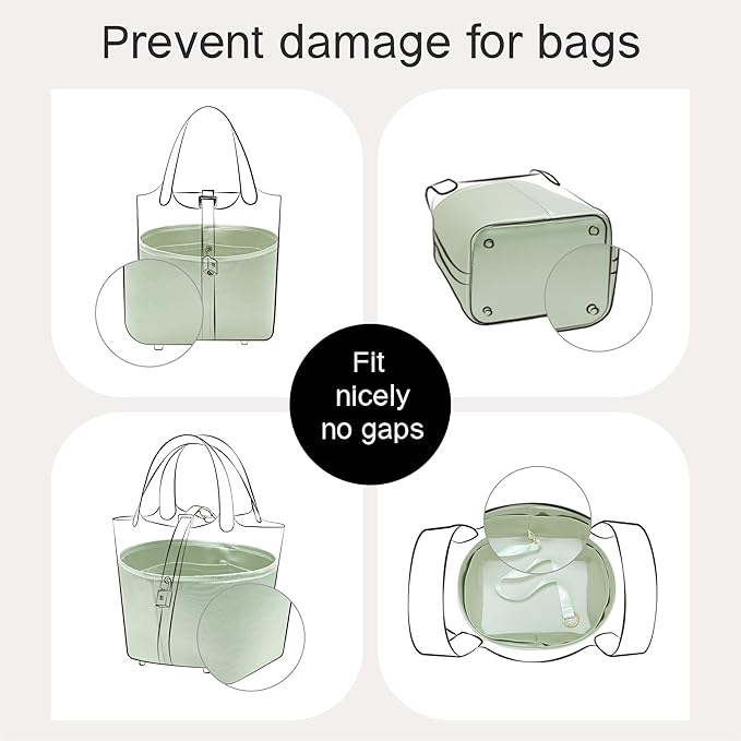 Silky Bag Insert Fit for Hermes Picotin 18/22, Silky Purse Organizer, Lightweight and Silk Touch (Fits PC22, Gris Neve)