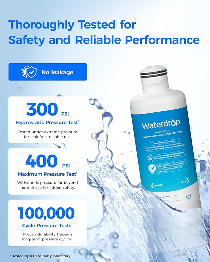 Waterdrop DA97-17376B Replacement for Samsung® HAF-QIN Refrigerator Water Filter, HAF-QIN/EXP, RF28R7201SR, RF28R7351SG, WD-F45