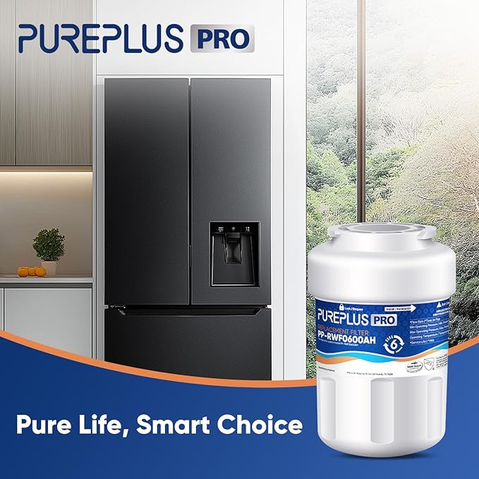 PUREPLUS PRO Refrigerator Water Filter Replacement for HDX FMG-1, PL-100, WFC1201, PC75009, RWF1060, RWF0600A, 469991 Refrigerator Cartridge, NSF/ANSI 53&42 Certified, 1Pack