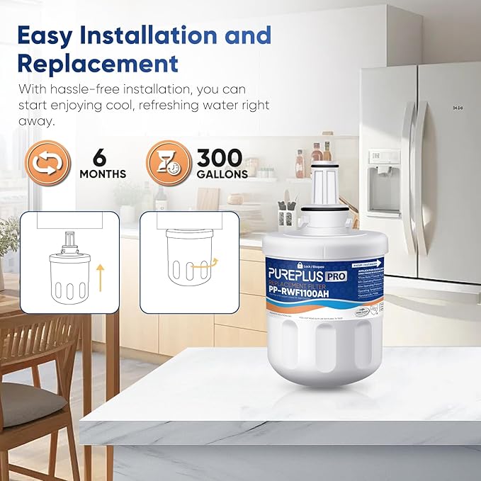 PUREPLUS DA29-00003G NSF 53&42 Certified Water Filter Replacement for Samsung DA29-00003B Aqua-Pure Plus DA29-00003A,DA20-00003G,HAFCU1,DA29-00003F,RFG297AARS,RFG237AARS,RSG257AARS Refrigerator, 3Pack