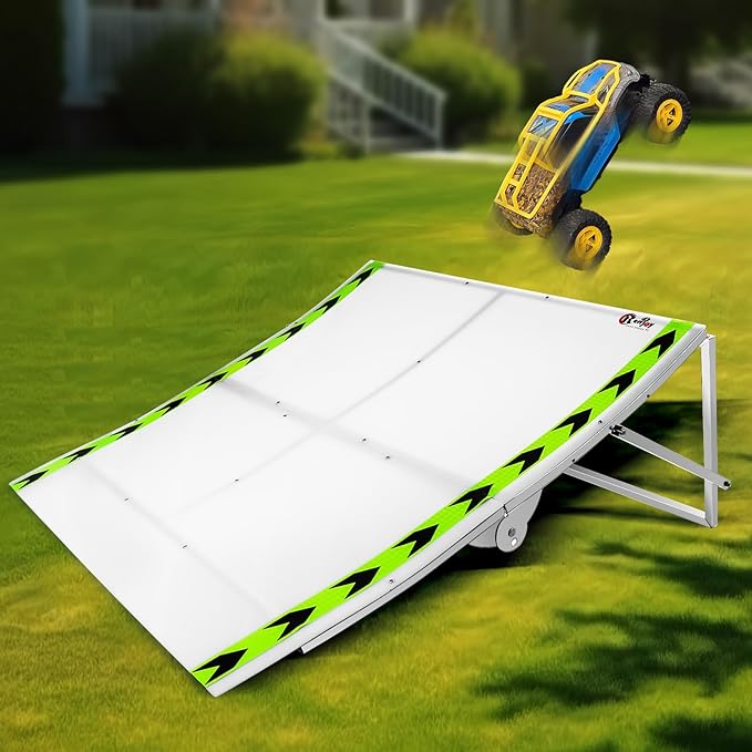 RC Car Jump Ramp Takeoff Board RC Stunt Playset for 1/5 1/8 1/10 1/12 1/14 1/16 1/18 1/24 Remote Control Car, 100 * 100 * 40cm