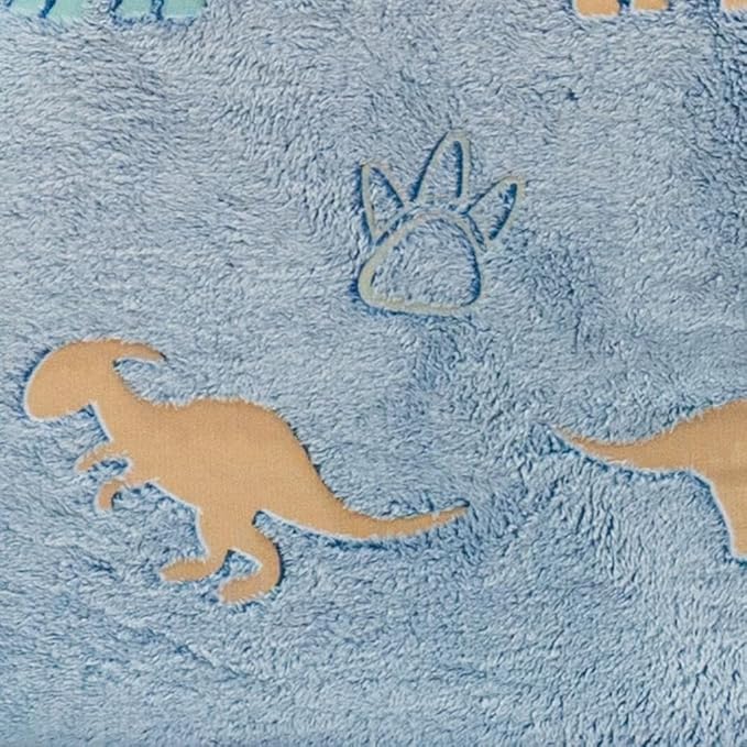 Sofa Cover 8PCS, Washable Couch Cover Glow in The Dark for Playroom Bedroom, Comfy Toddler Couch Cover for Boys and Girls,Only Cover Glowing Dinosaur (Blue), J16858721-WT