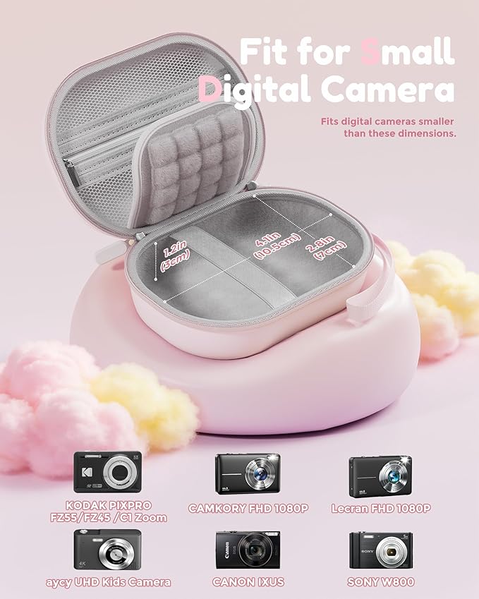 ProCase Unicorn Musical Jewelry Box with Jewelry for Girls Bundle with Small Digital Camera Case Compatible with KODAK PIXPRO FZ55/FZ45/C1 Zoom/CAMKORY/Lecran