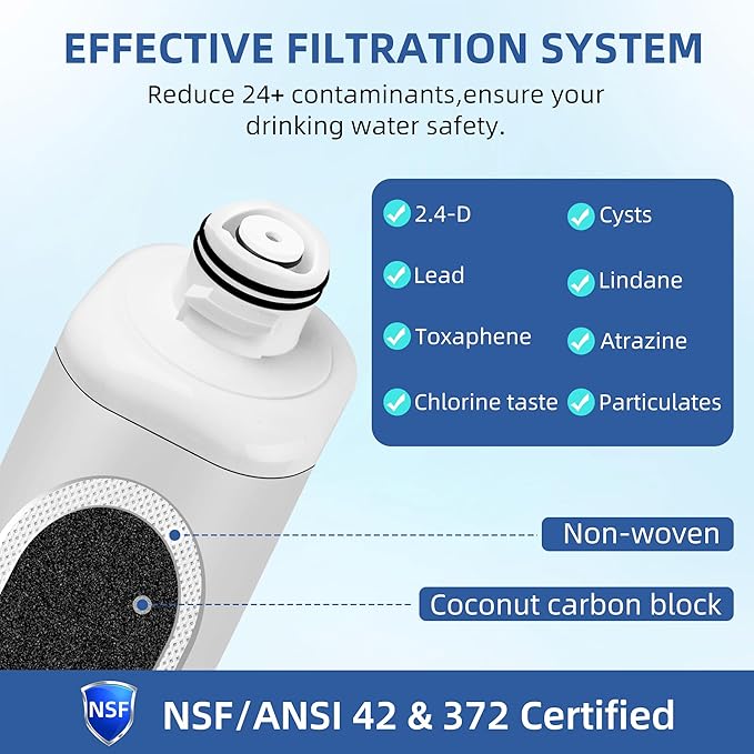 SETFEEL DA97-17376B Water Filter Replacement for Samsung Rs27t5200sr Haf-qin/exp Haf-qin Da97-08006c Hafqin Rf28t5001sr Rf27t5201sr Rs22t5201sr Rf29a9671sr Rf27t5241sr Rf27t5201sg, 1 Pack
