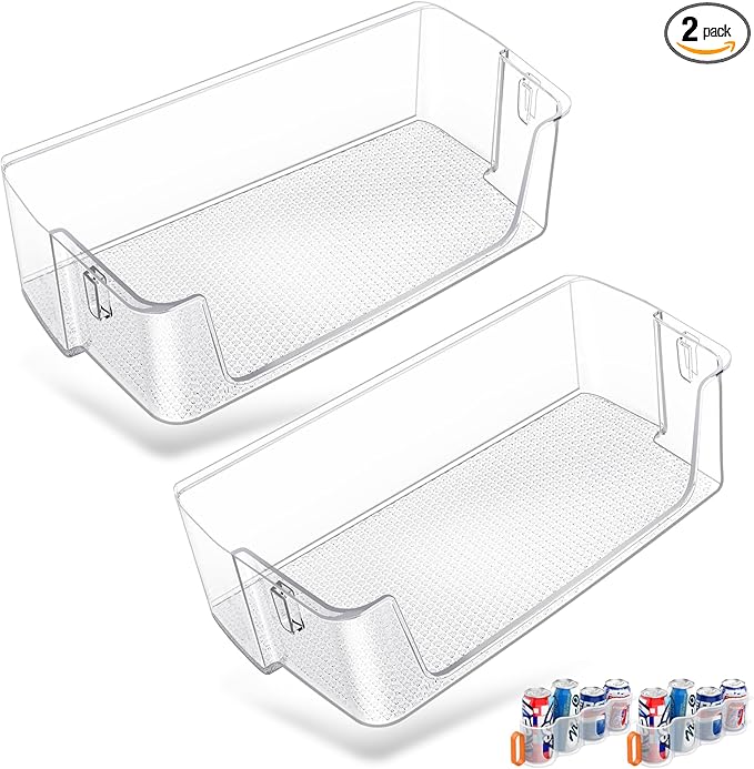 [2 PACK] Upgraded Right Refrigerator Door Bin RF28T5001SR RF28T5021SR RF27T5201SR RF27T5241SR RF28T5101SR RF28T5001SG DA63-09775A DA97-20984A Door Shelf Compatible with Samsung Refrigerator Door Bin