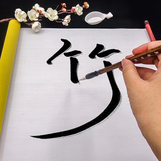 TEHAUX 2m Reusable Chinese Calligraphy Water Writing Cloth Lightweight Practice Canvas for Beginners for Brush and Ink Calligraphy Easy to Store and Use