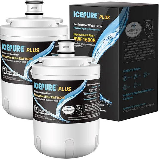 ICEPURE Refrigerator Water Filter Replacement for Maytag UKF7002AXX, Whirlpool EDR7D1, UKF7003AXX, UKF7002, 7003AXXP, UKF7001AXX, UKF6001AXX, UKF5001 Water Filter, 2PACK