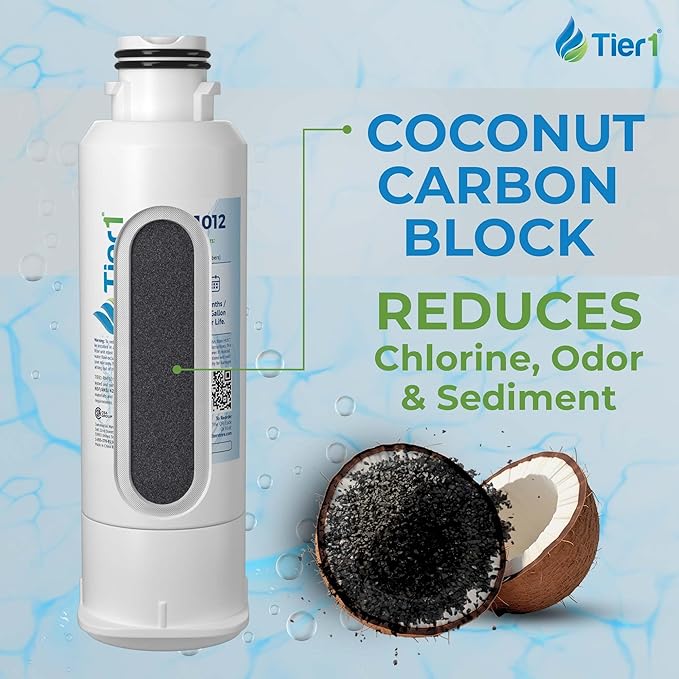 Tier1 RWF1012 DA97-17376B Refrigerator Water Filter | Replacement for Samsung HAF-QIN/EXP, DA97-08006C, RS27T5200SR | Fridge Filter Lasts Up To 6 Months | Easy Install | Great Tasting Water