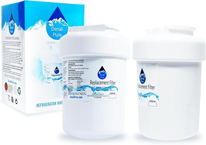 2-Pack Replacement for General Electric DSS25KSRBSS Refrigerator Water Filter - Compatible with General Electric MWF, MWFP Fridge Water Filter Cartridge