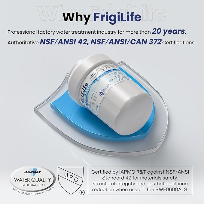 RWF0600A Water Filter Replacement for GE MWFP, MWFA, MWFAP, MWFINT, GWF, GWFA, HWF, HWFA, HDX FMG-1, Smartwater, WFC1201, GSE25GSHECSS, 197D6321P006，2Pack