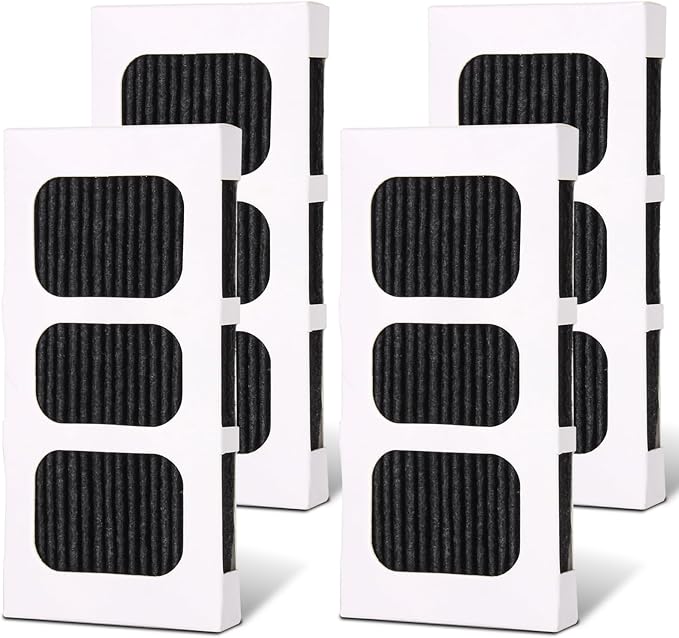 4 Pack Refrigerator Air Filter Replacement, Activated Carbon Strong Adsorption, Compatible with Frigidaire Paultra2, PureAir Ultra 2, Pure Air Ultra II and Electrolux Part Models
