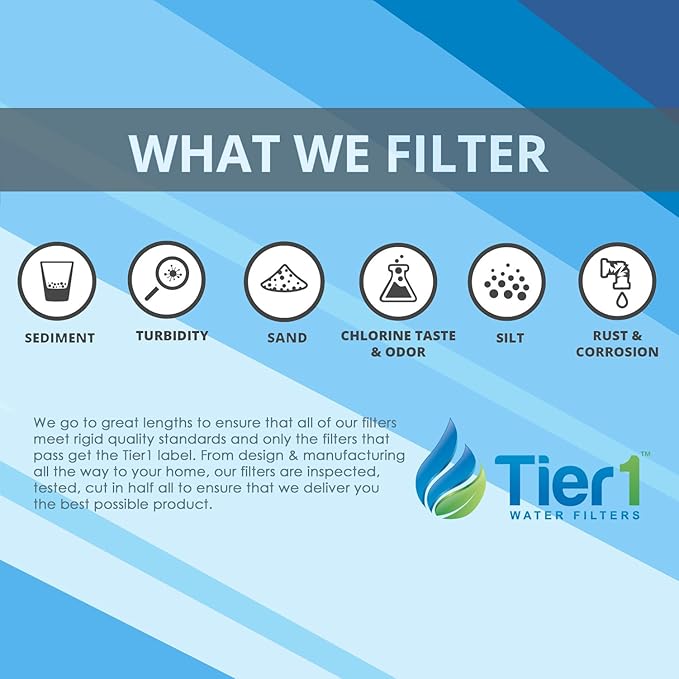 Tier1 RPWF Refrigerator Water & Air Filter Combo 2-pk | Replacement for GE RPWF (NOT RPWFE), WSG-4, MPF15350, DWF-36, R-3600, OPFG3-RF300, RWF3600A, WD-RPWF, WF277, ODORFILTER, Fridge Filter