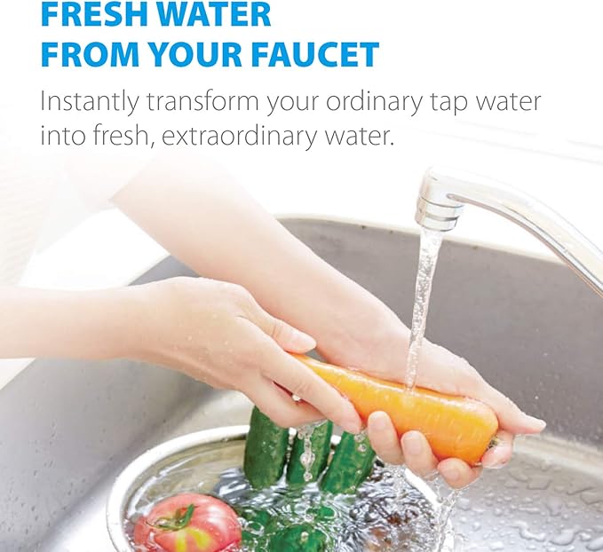 Waterdrop FM-15A Faucet Water Filter, Replacement for Culligan® FM-15RA Water Filter, Culligan® FM-15A Filtration System, White Finish, 3 Pack