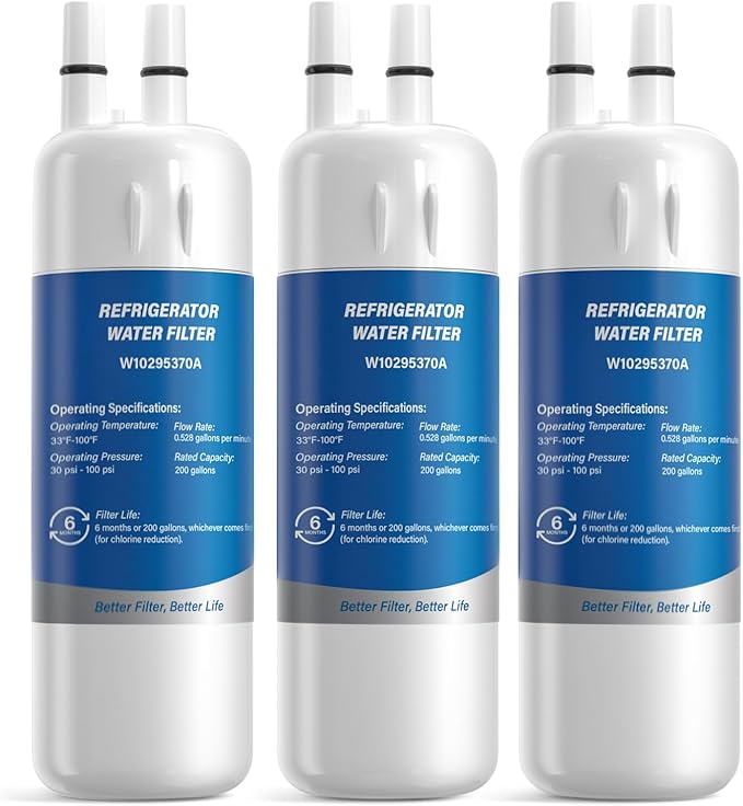 W10295370A Water Filter Replacement, Compatible with EDR1RXD1 Filter 1, WRS588FIHZ04 WRS588FIHZ06 WRS571CIHZ04 WRS325SDHZ08 WRS325FDAM04 WRMF3636RZ00 WRS321SDHZ WRS321SDHZ11 WRS325SDHZ WRS321SDHZ08