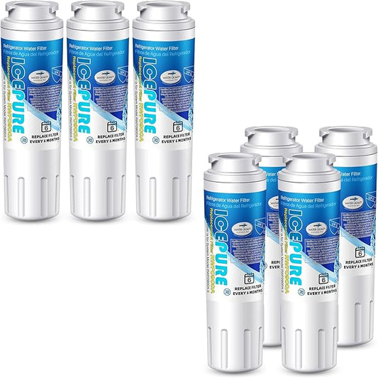 ICEPURE UKF8001 Compatible with Whirlpool EDR4RXD1, 4396395, Maytag UKF8001, UKF8001AXX, EveryDrop Refrigerator Water Filter 4, RFC0900A, UKF8001AXX-200, UKF8001P, 469006, PUR, Puriclean II, Pack of 7
