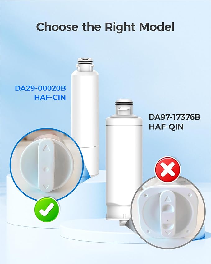 Waterdrop DA29-00020B Replacement for Samsung® Water Filter HAF-CIN/EXP, DA29-00020B, HAF-CIN, DA29-00020B-1, RF28HMEDBSR, RF263BEAESR, RS25J500DSR, RF263TEAESG, HDX FMS-2, DA97-08006A-1, 3 Filters