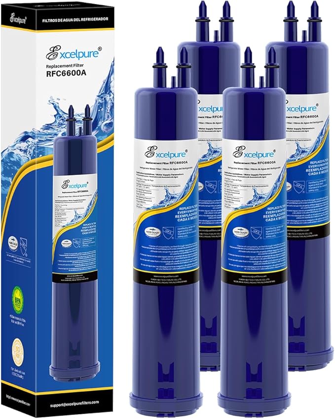 EXCELPURE Replacement for 4396841, EDR3RXD1, Everydrop® Filter 3, 4396710, Kenmore® 9083, 9030, 46-9083, 46-9030, Refrigerator Water Filter, 4PACK