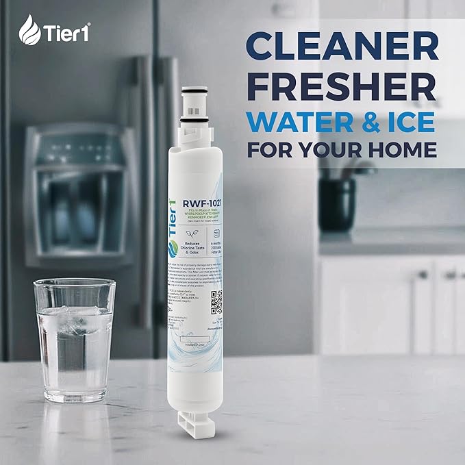 Tier1 RWF1021 4396701 Refrigerator Water Filter | Replacement for Kenmore 9915, EDR6D1, WF293, RWF2000A, 46-9915 Fridge Filter - Up to 12 Months Supply | Easy Install | Great Tasting Water (2-pk)